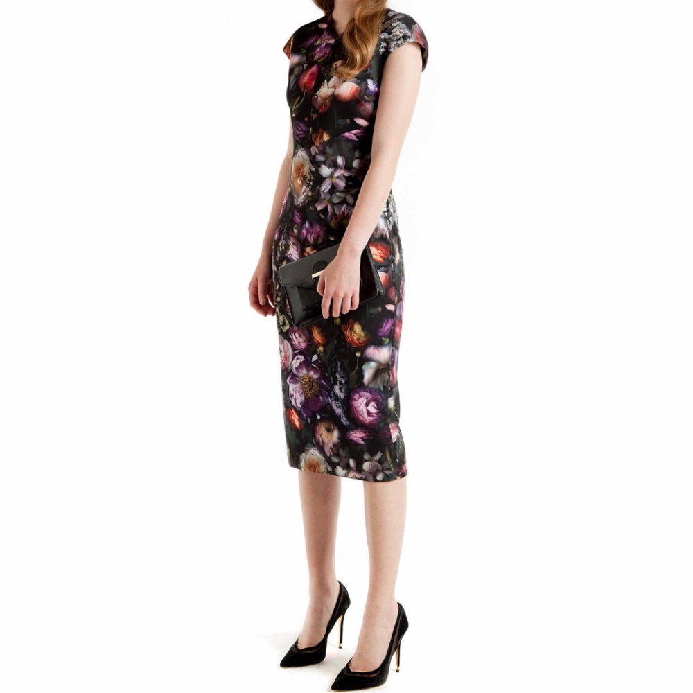 Ted Baker RAISIE Shadow Floral midi dress